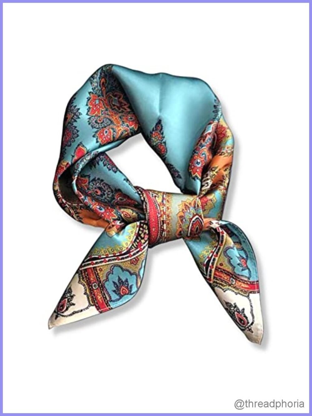 100% Mulberry Silk Square Scarf for Women 26x26 Lightweight Neckerchief